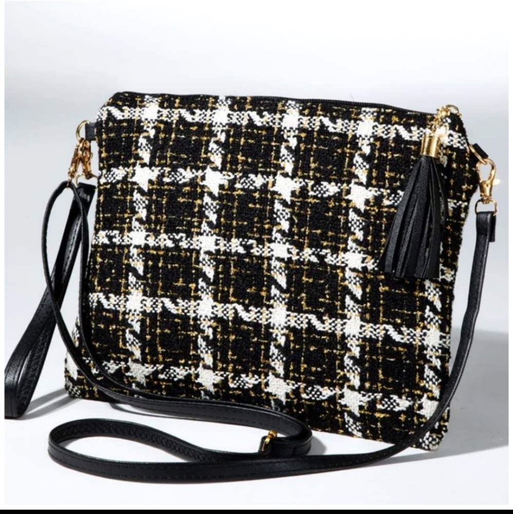 L.I.B. Tweed Crossbody Bag